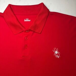 Under Armour University of Richmond Spiders Polo Shirt Mens Large Red Excellent